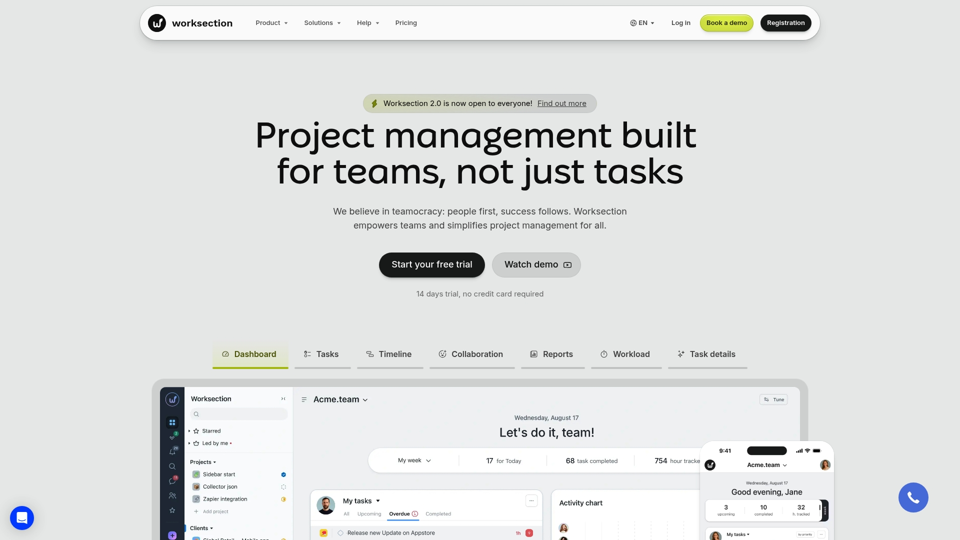 Worksection Homepage