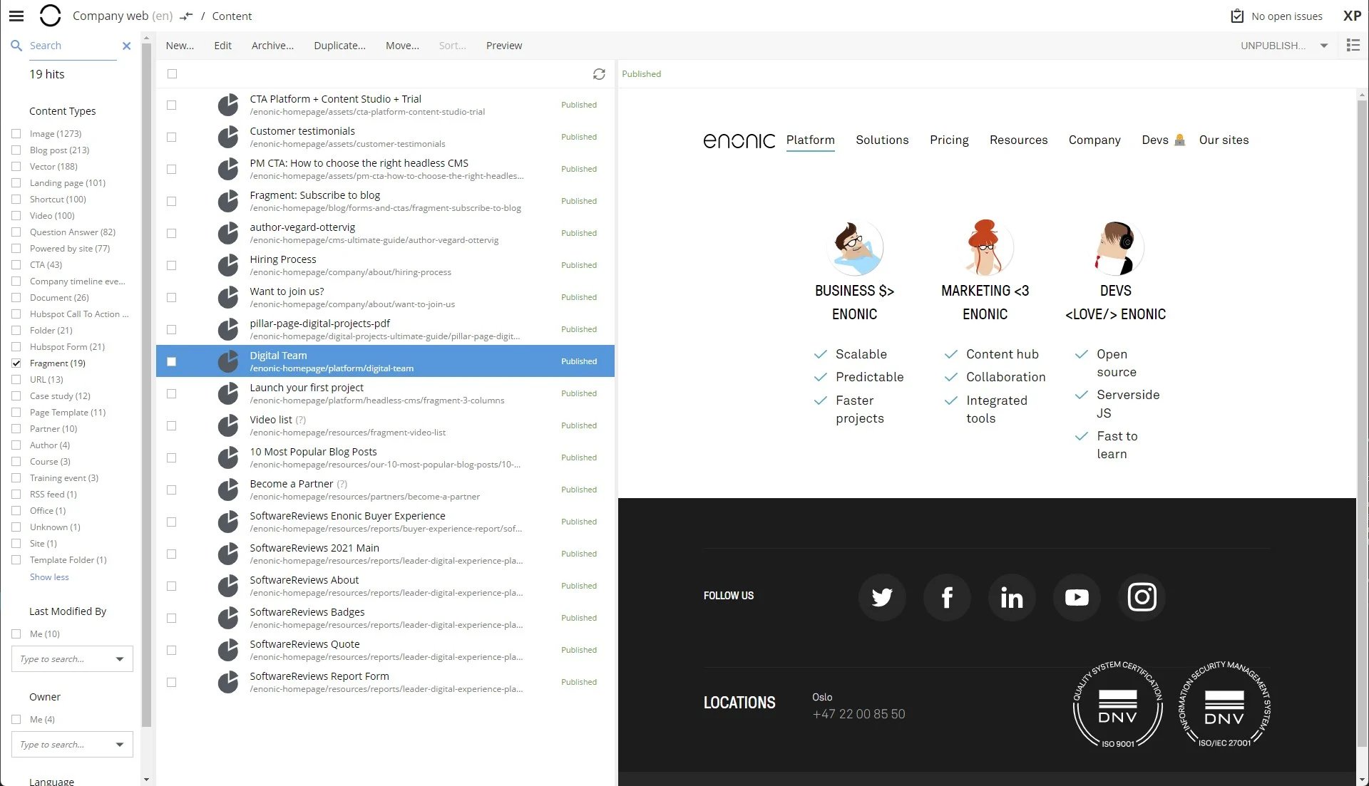 Enonic screenshot 3