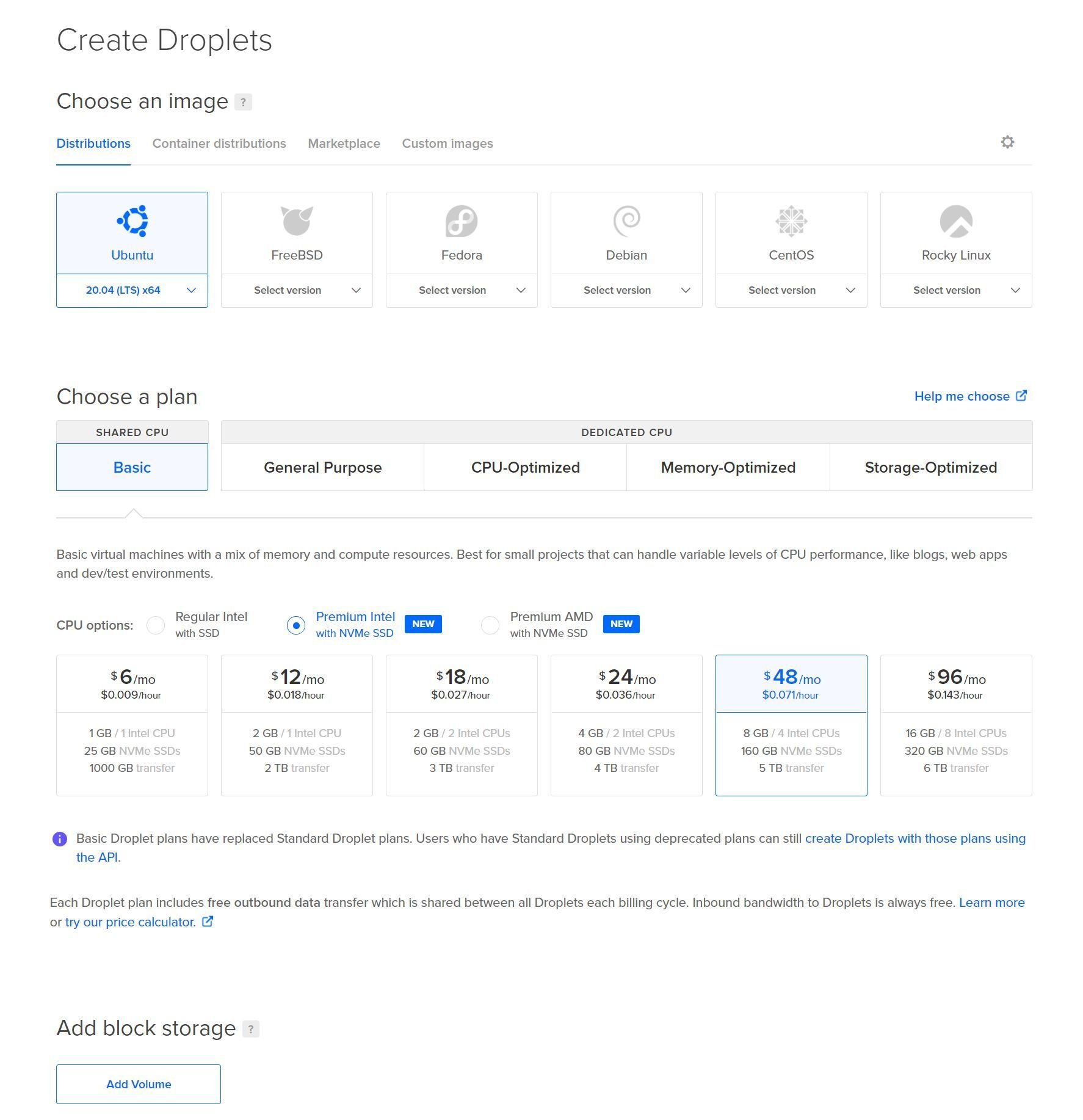 DigitalOcean Droplets screenshot 4