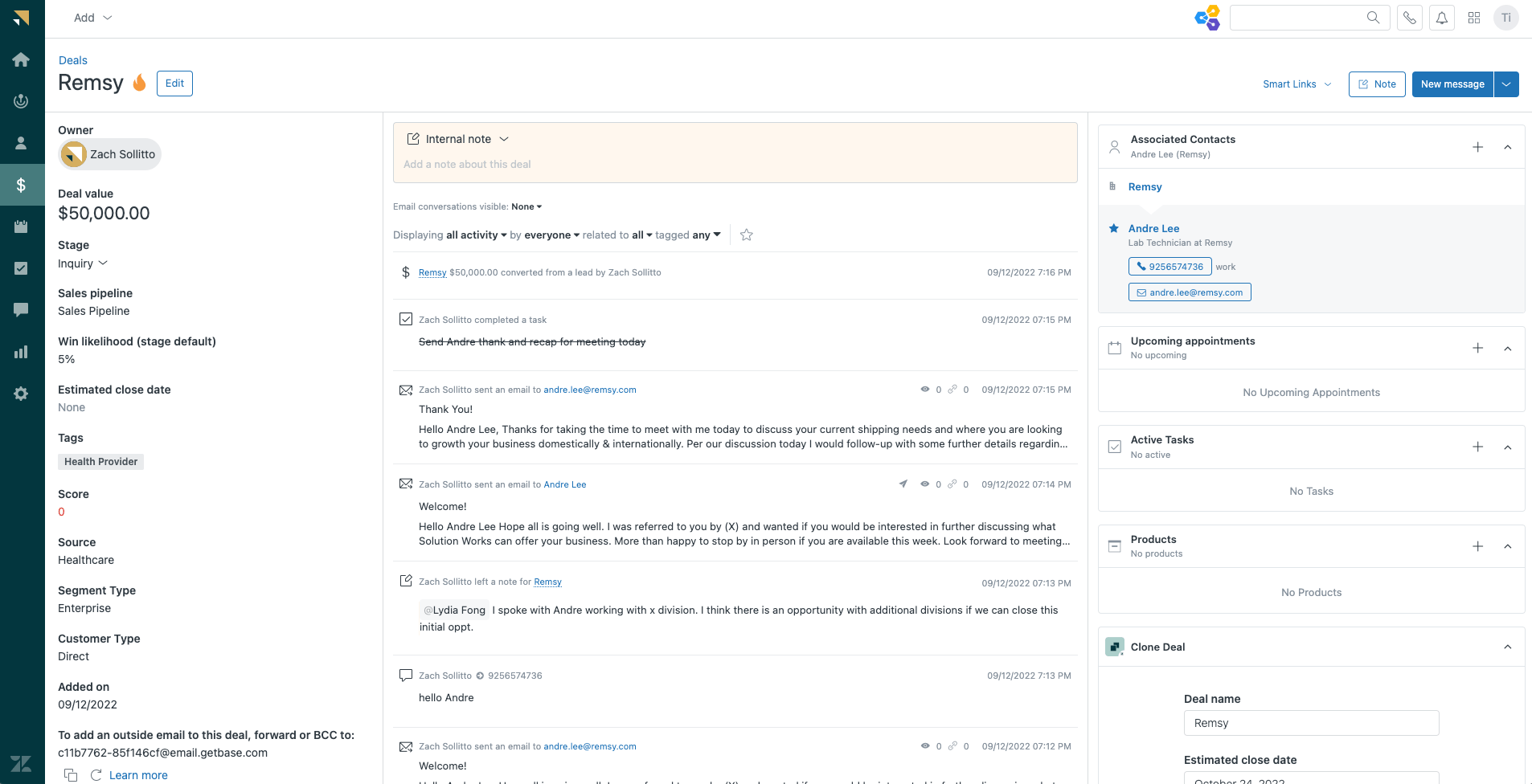Zendesk Sell screenshot 4