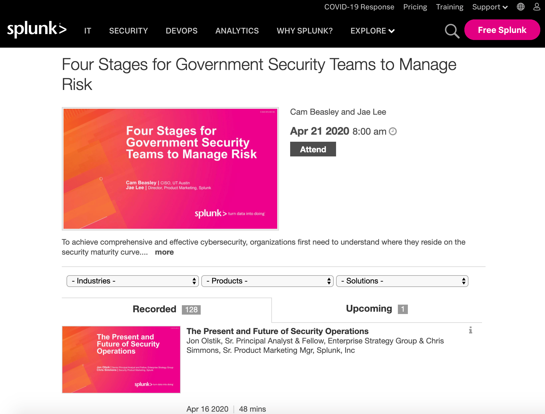 BrightTALK screenshot 2