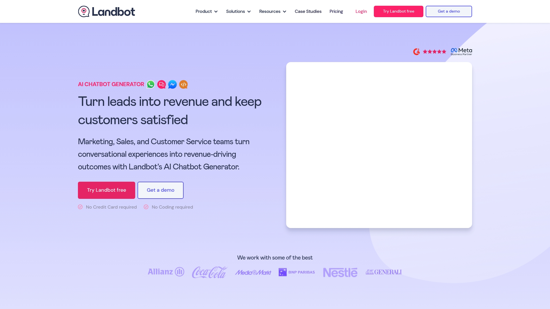 Landbot Homepage