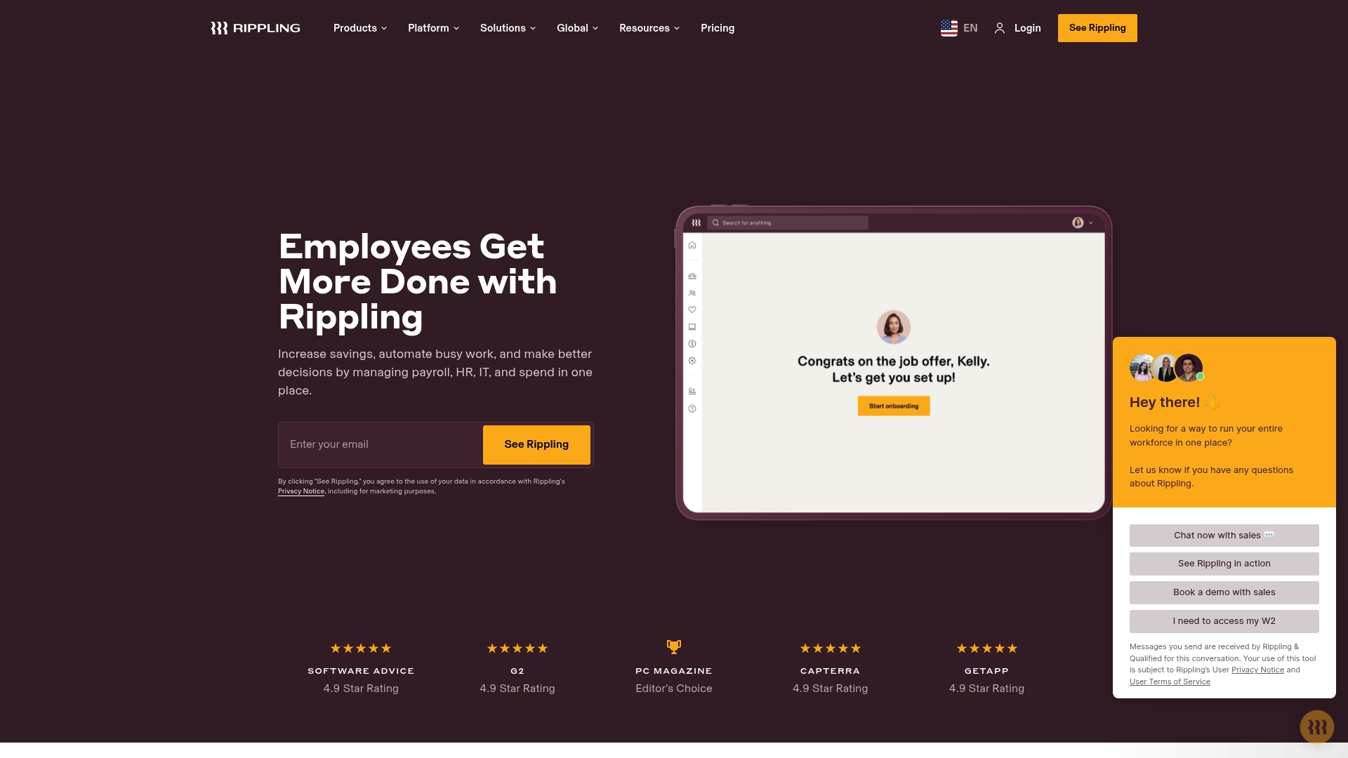 Rippling Homepage