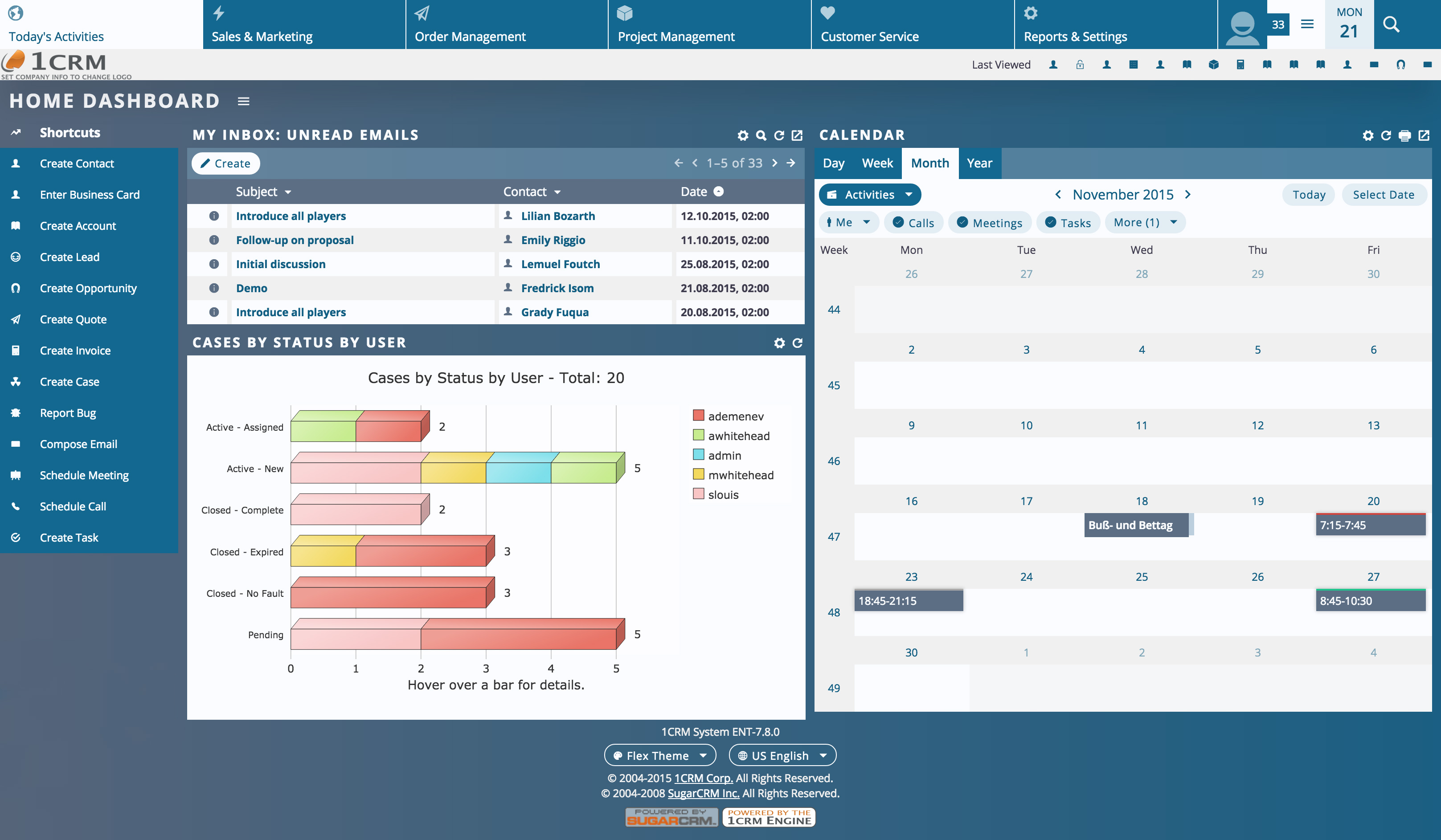 1CRM screenshot 3