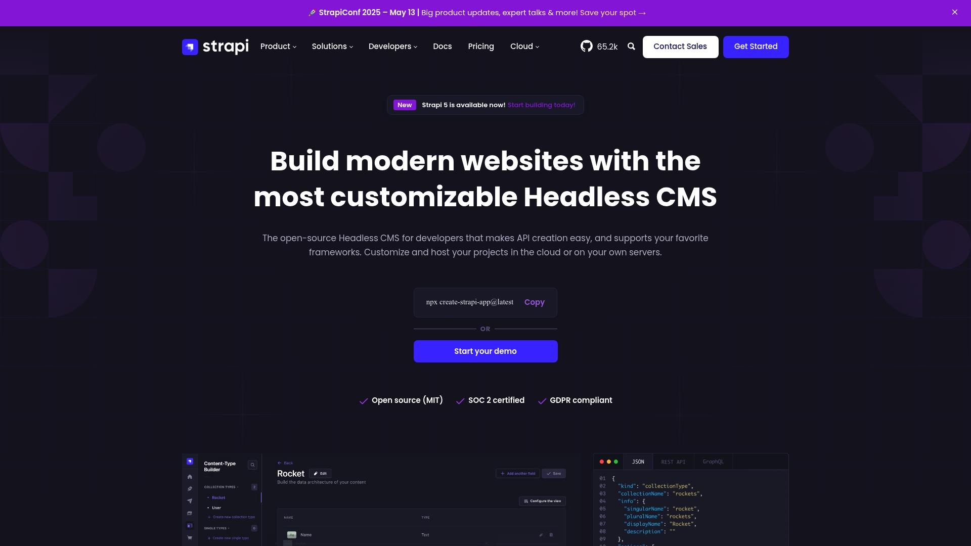 Strapi Homepage