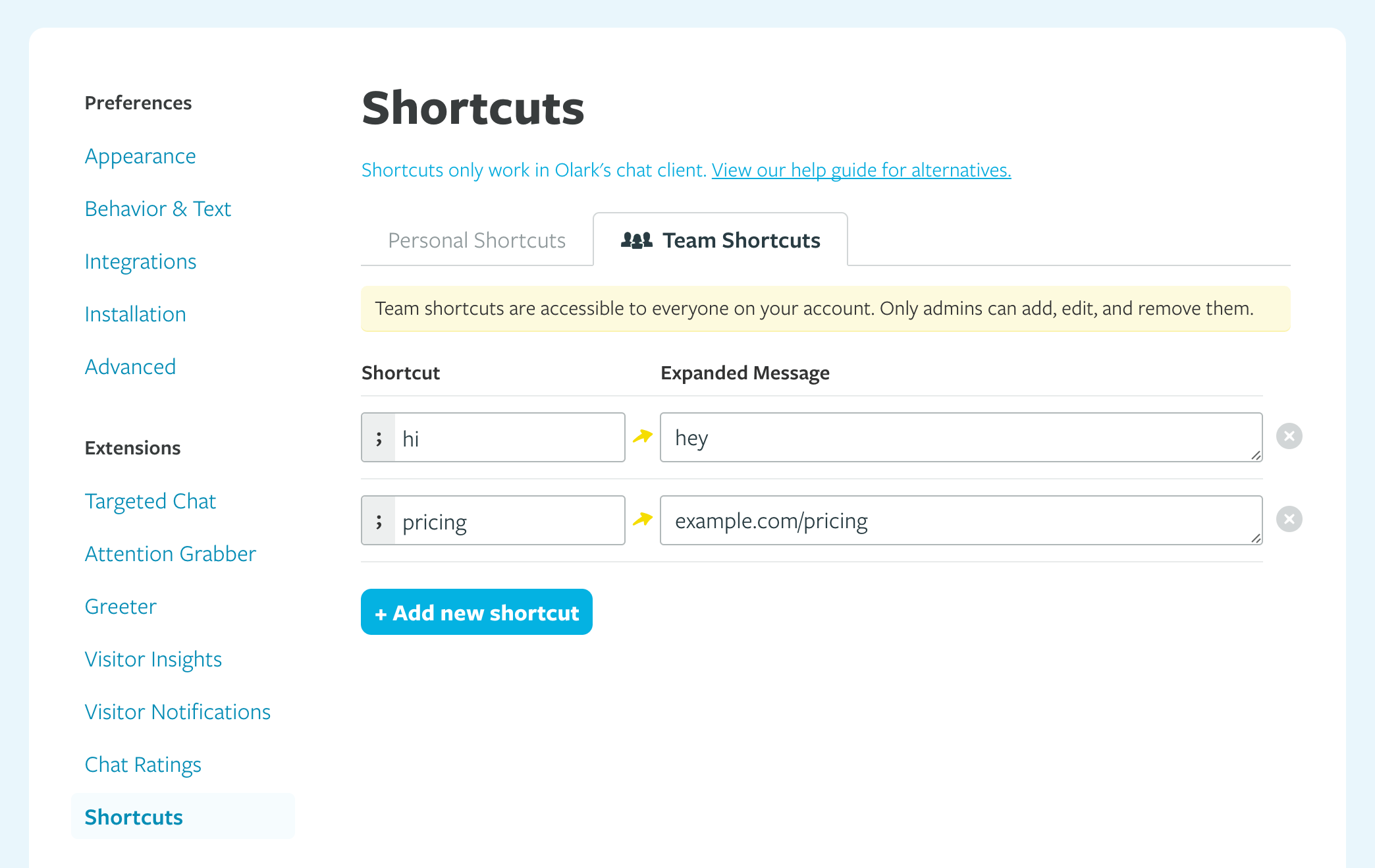 Olark screenshot 5