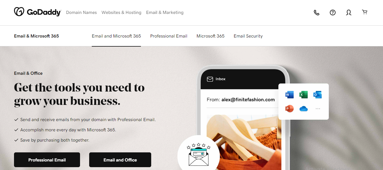 GoDaddy Email & Office screenshot 1