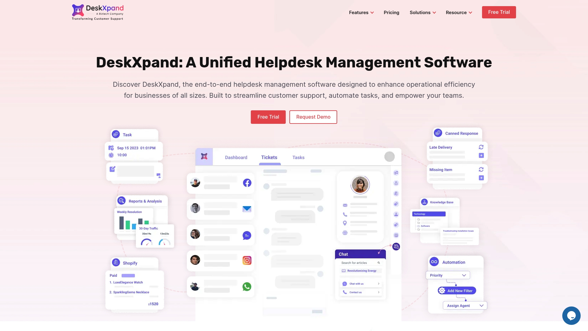 Deskxpand Homepage