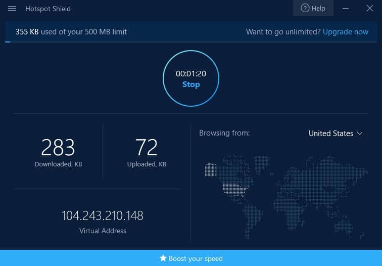 Hotspot Shield screenshot 4