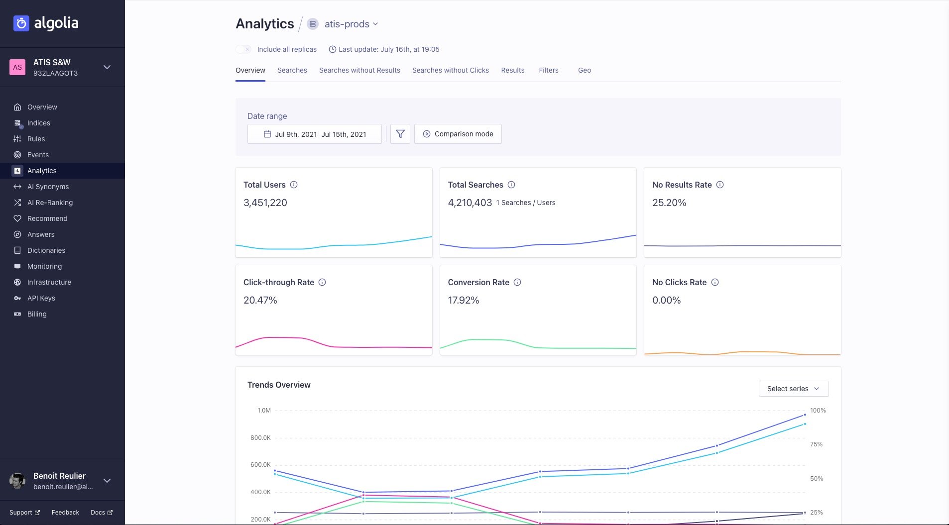Algolia screenshot 2