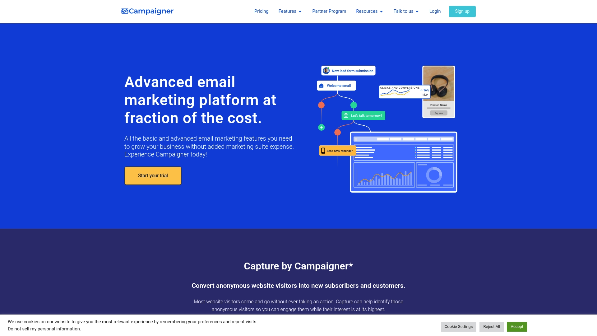 Campaigner Email Homepage