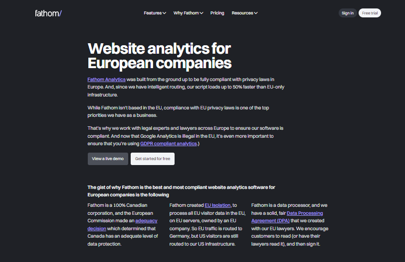 Fathom Analytics screenshot 4