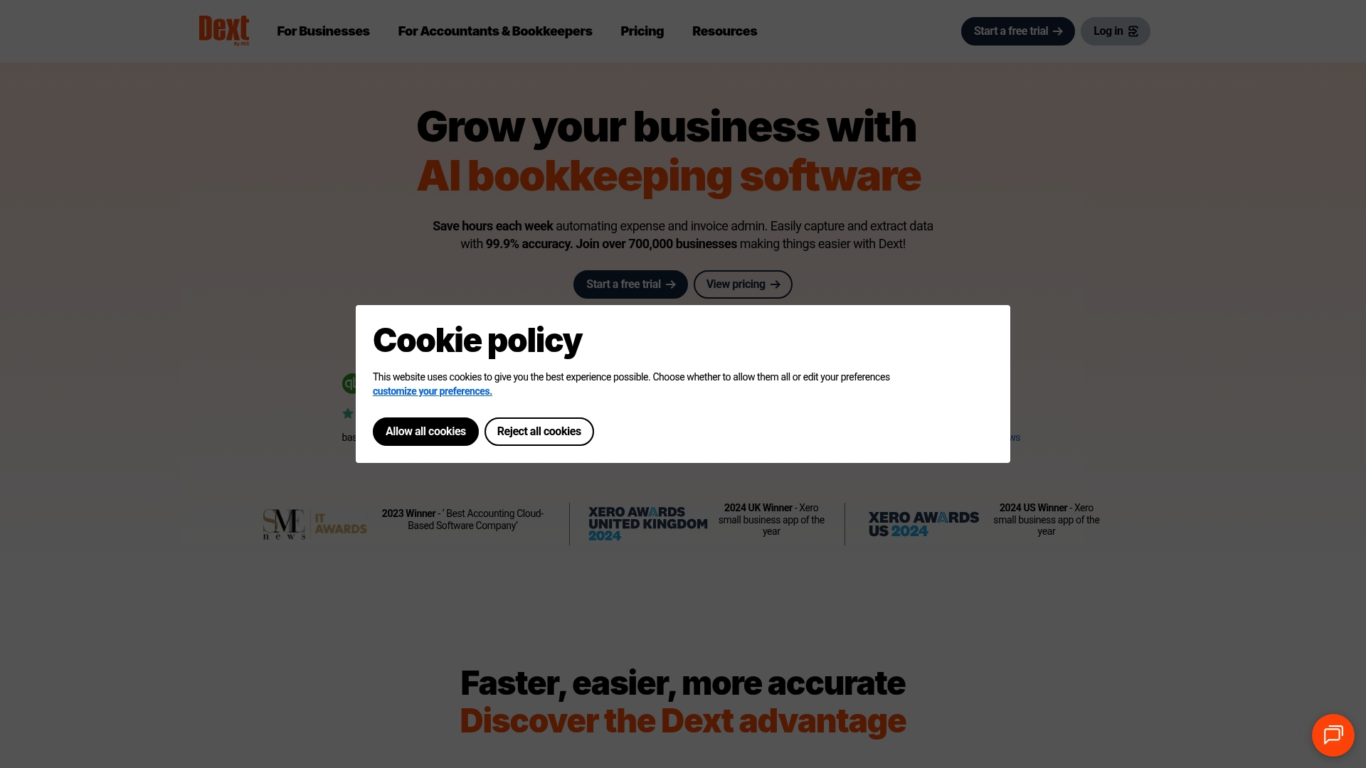 Dext Homepage