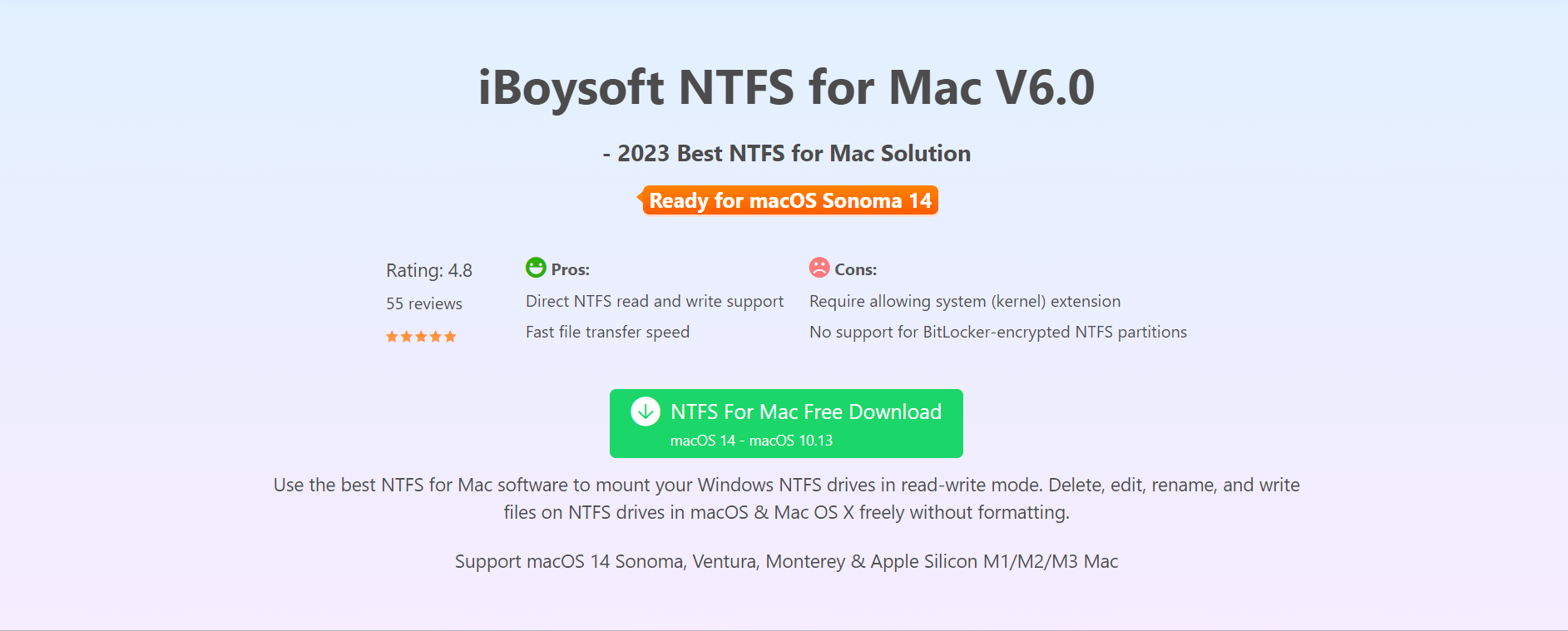 iBoysoft NTFS for Mac screenshot 1