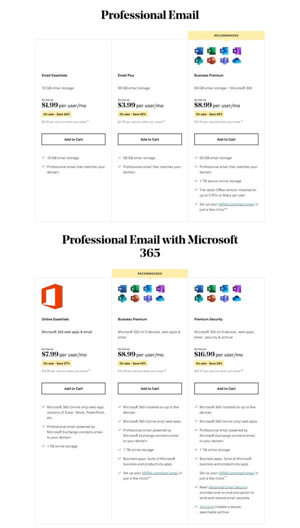 GoDaddy Email & Office screenshot 2