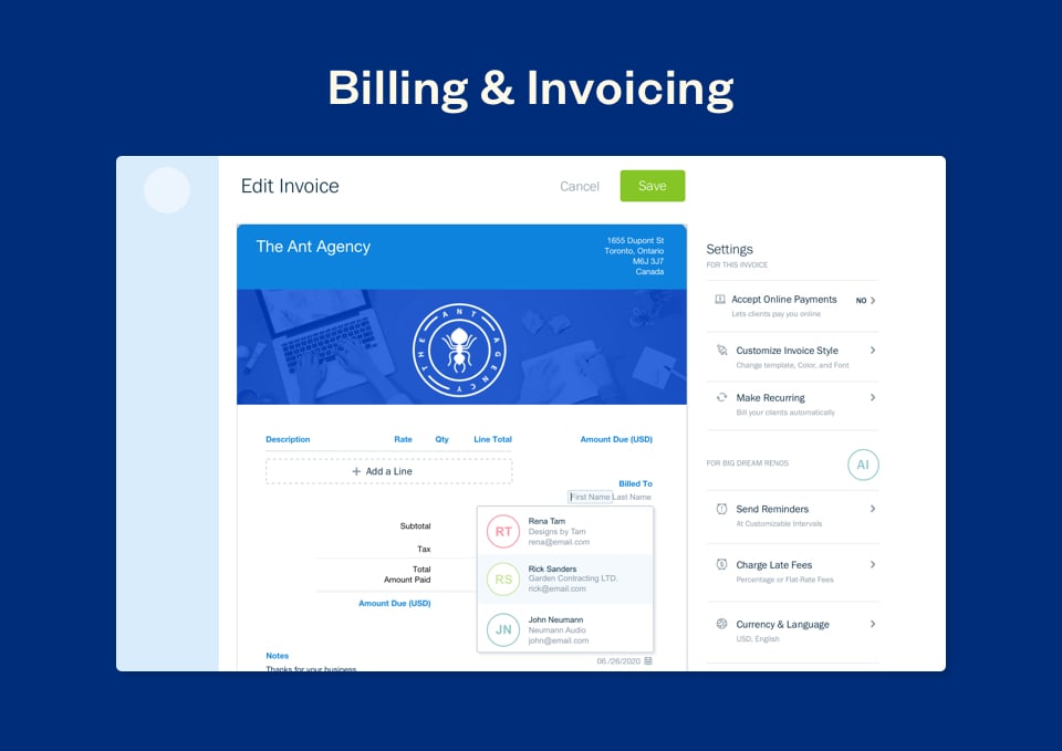 FreshBooks screenshot 2