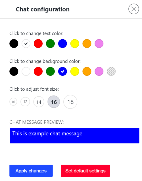 Live chat