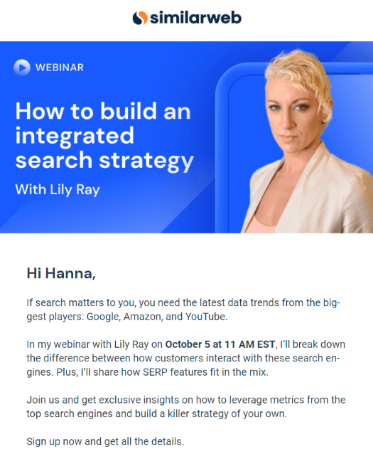Similar Web Webinar Invitation