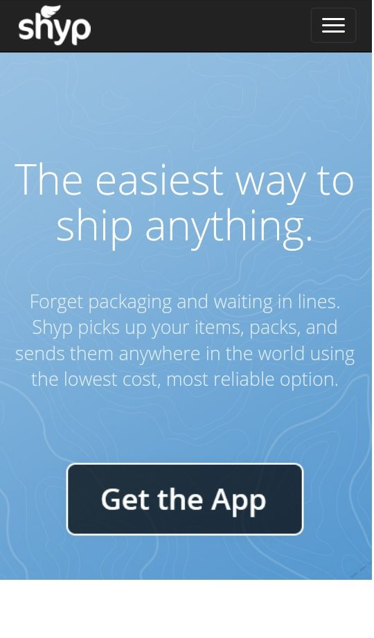 Shyp Homepage