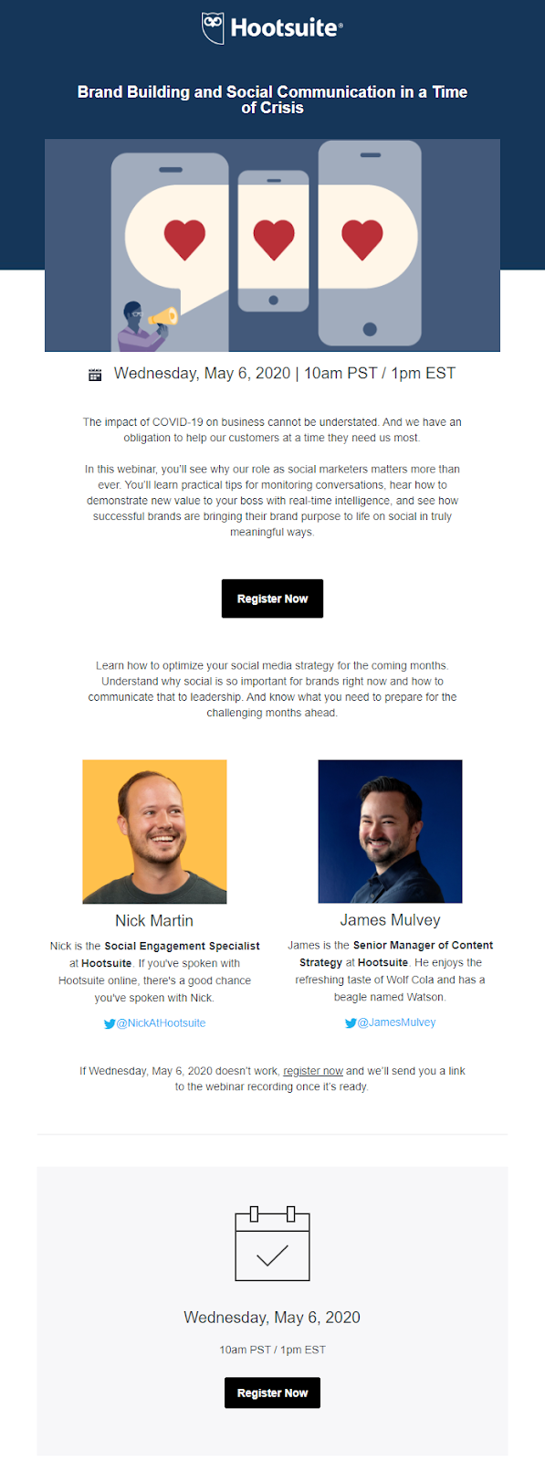 Hootsuite Webinar Invitation