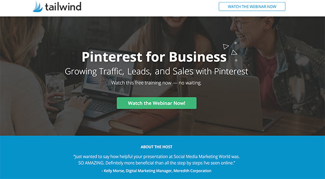 Tailwind homepage