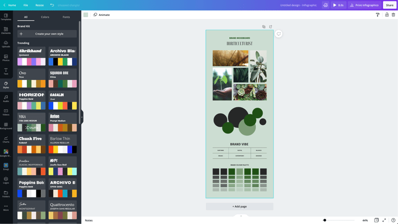 canva various styles