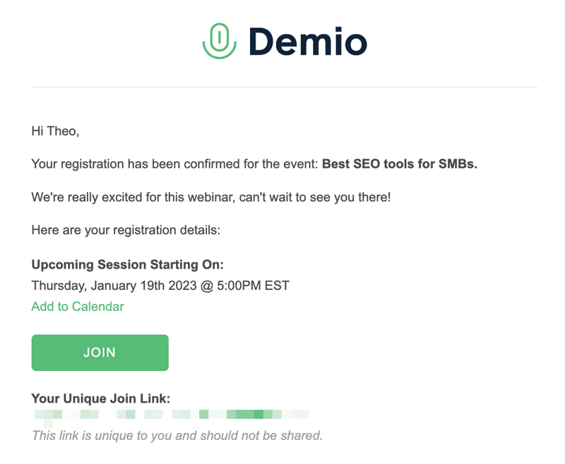 demio email invite