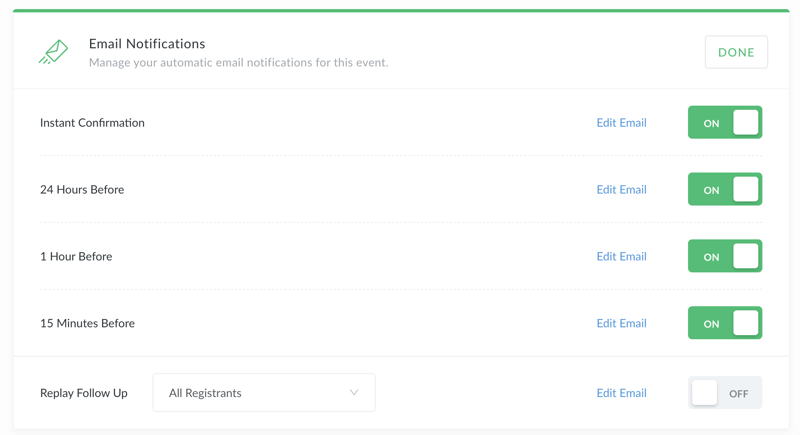 demio email notifications
