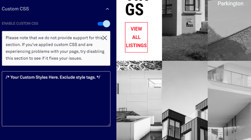 leadpages custom css