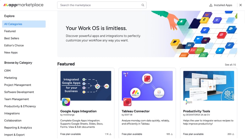 Monday.com Dashboard Page
