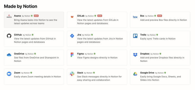 Notion Integrations