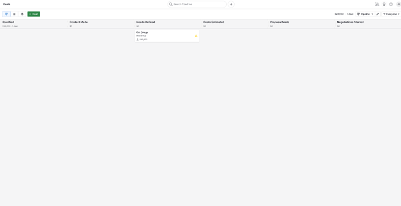 Pipedrive Sales Pipeline & Deals Page