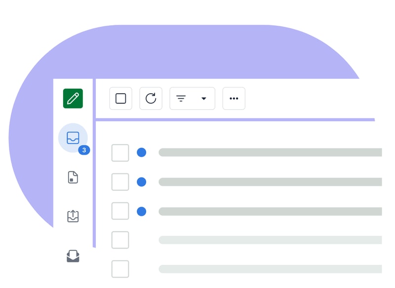 Pipedrive's email inbox page