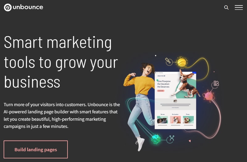 Unbounce homepage