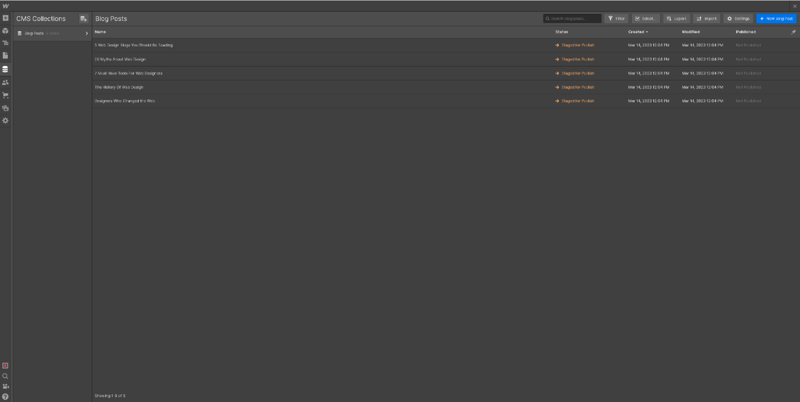 Webflow CMS