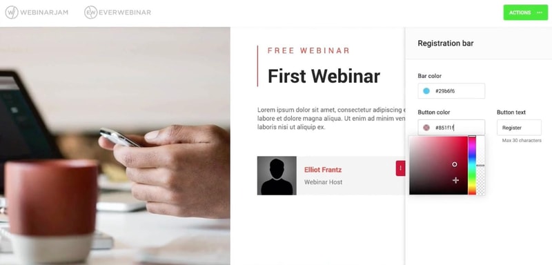WebinarJam Webinar Builder