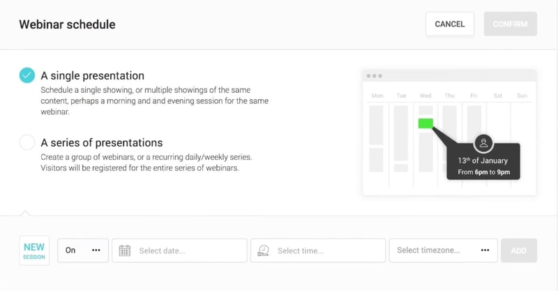 WebinarJam webinar scheduling