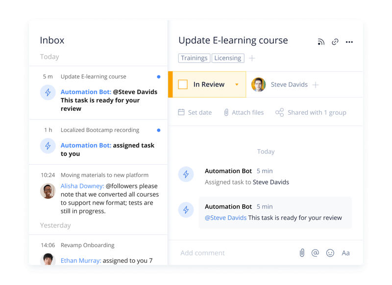 Wrike Inbox Page