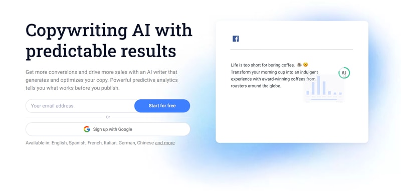 Anyword homepage