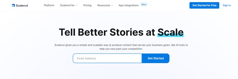 Scalenut homepage