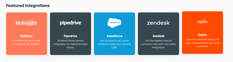 CloudTalk-integrationer