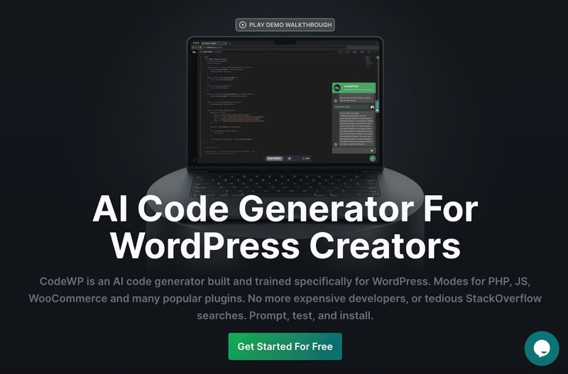 CodeWP homepage