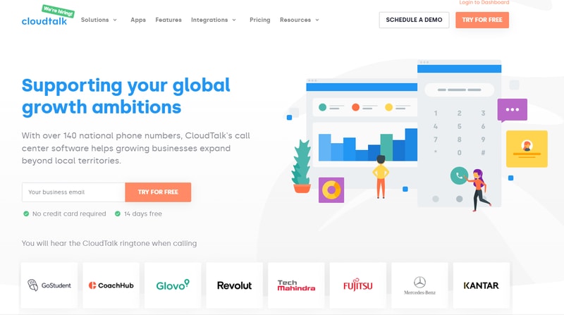 CloudTalk voip homepage