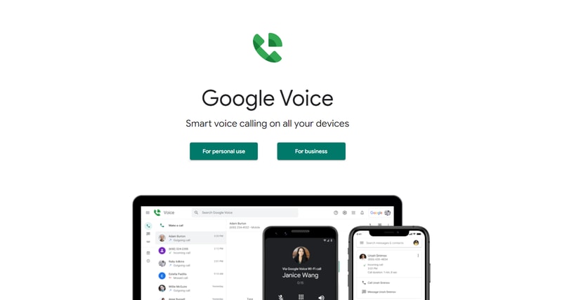 google voice voip homepage