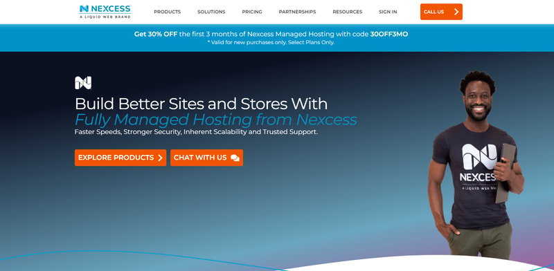 Nexcess Cloud hosting homepage