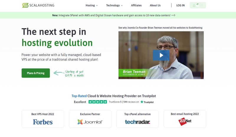 ScalaHosting Cloud Homepage