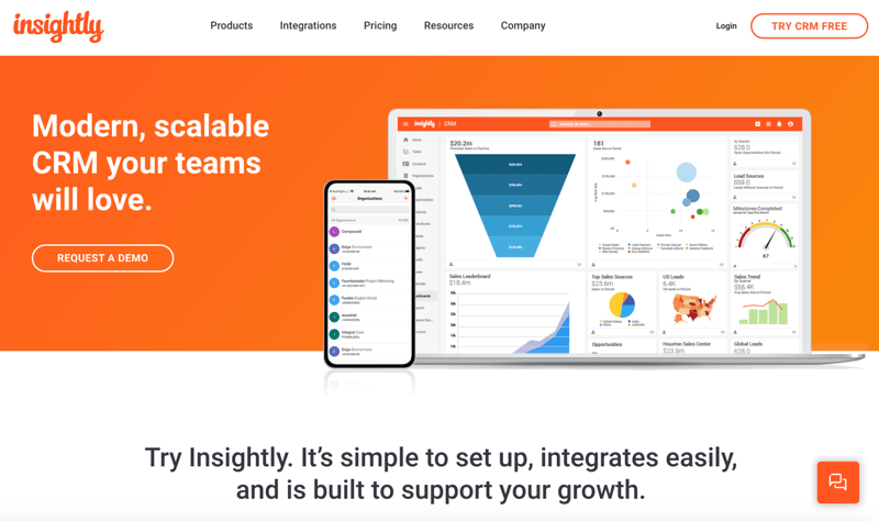 Insightly Homepage