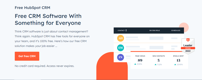 HubSpot Home Page