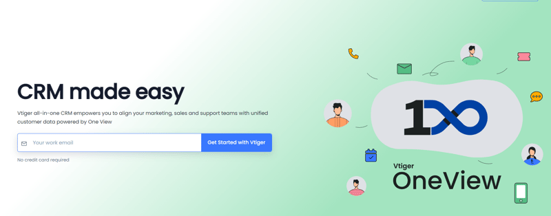 vTiger Home Page