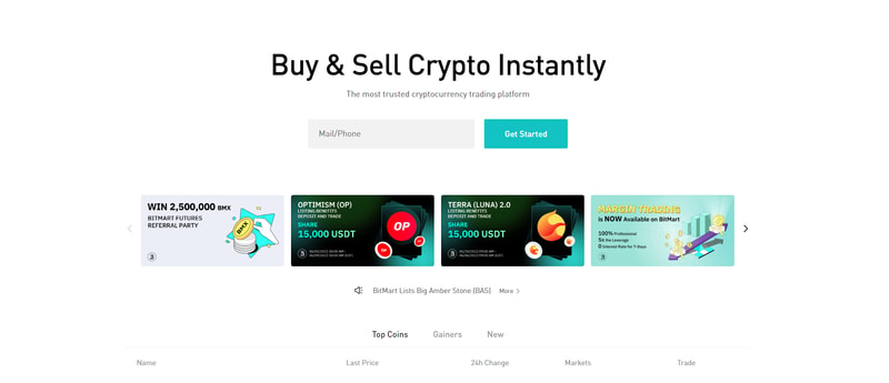 BitMart homepage